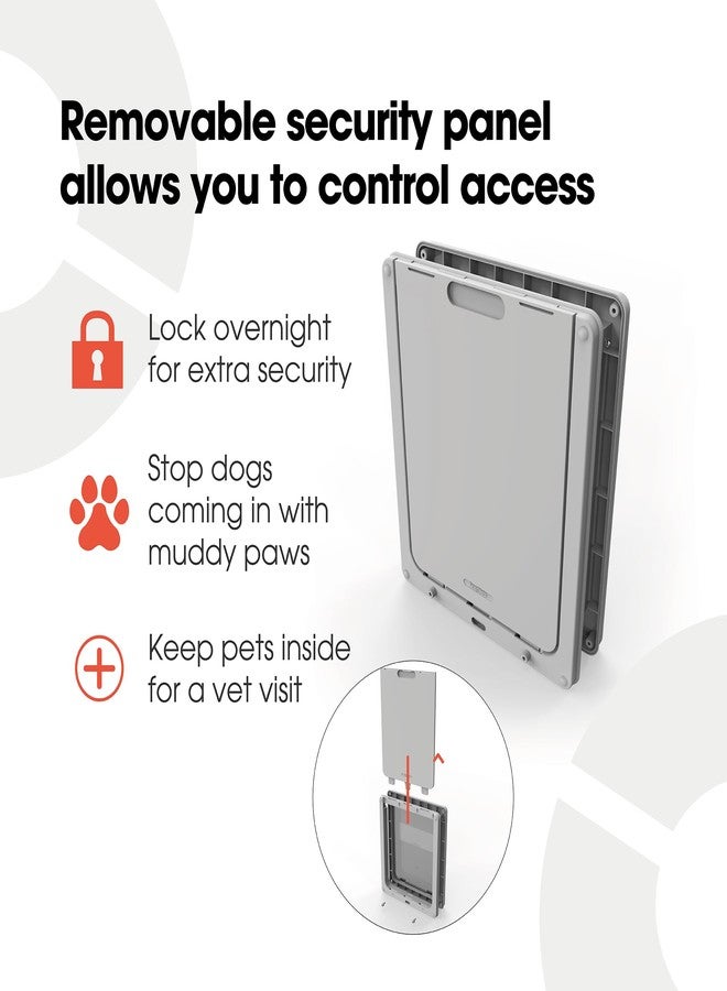 Dog Mate Lockable Large Dog Door (216) - Flap for Large Dogs and Cats, for UPVC, Wall and Wood, Securely Designed for Your Pets, White - Image 3